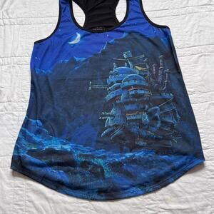 Howels moving castle graphic racerback tank top size L hot topic studio ghibli